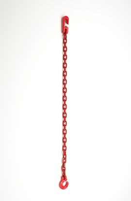Forst-Kuppelchockerketten - GK 8 - rot lackiert - 7 mm stark - rundes Kettenglied - 2,5 Meter