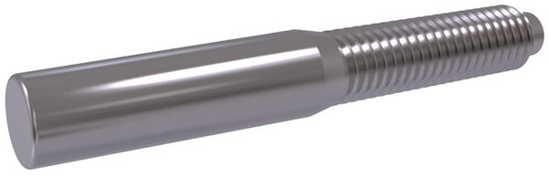 25 Stück Kegelstifte mit Gewindezapfen und konstanter Zapfenlänge - DIN 7977 - blank - 6 x 40 mm