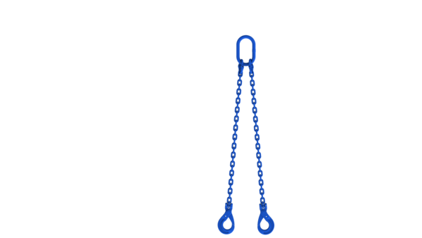 2-Strang-Kettengehänge GK10 (Grad 100) - 1 Meter Nutzlänge - Kettenstärke: 6 mm