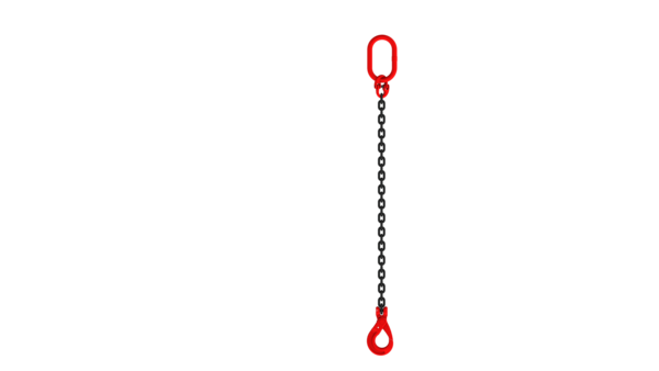 1-Strang-Kettengehänge GK8 (Grad 80) - 3 Meter Nutzlänge - 6 mm Kette