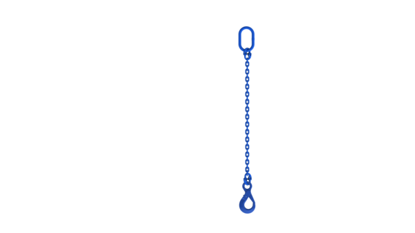 1-Strang-Kettengehänge GK10 (Grad 100) - 3 Meter Nutzlänge - Kettenstärke: 6 mm + VKZH