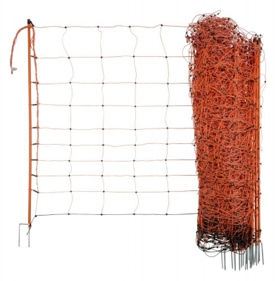 OviNet orange 90 cm, Doppelspitze, 50 Meter Wolfsnetz Wolfsschutznetz Schutznetz