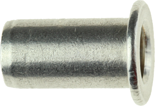 250 Stück Blindniet-Muttern mit Flachkopf - aus Stahl, verzinkt - M 6 / 0,25 - 3,5