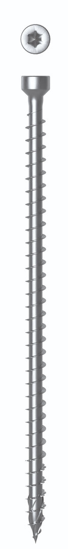 25 Stück Holzbauschrauben/Vollgewindeschrauben mit Zylinderkopf - verzinkt - 6 x 100 mm