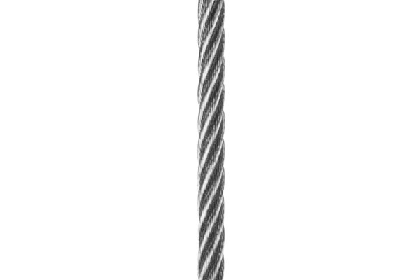 100 Meter rostfreies Edelstahl Drahtseil - 1 x 19 - steif/hart - 7 mm